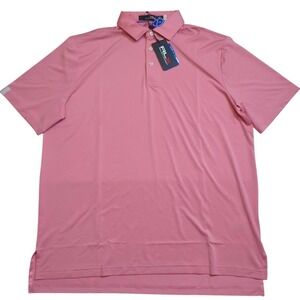 RLX Ralph Lauren Mens Golf Polo Shirt Mauve Pink Moisture Wicking Size XL New